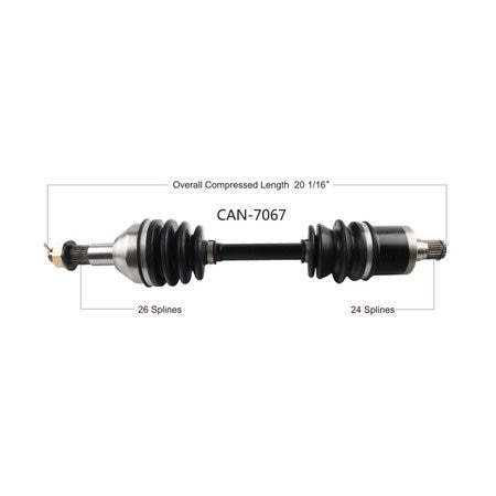 Wide Open OE Replacement CV Axle for CAN AM REAR RIGHT OUTLANDER 400 XT 13-14 CAN-7067